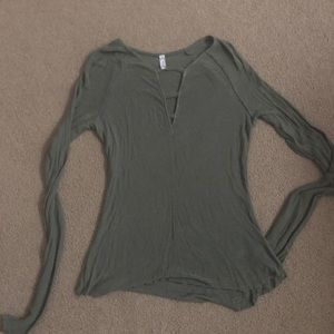 Free People green long sleeve